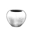 vaso in cotto: h 17 cm diametro 23 cm